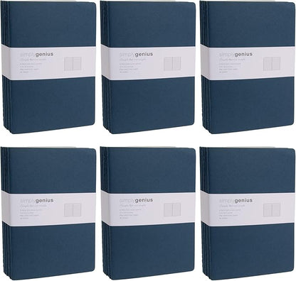 Simply Genius A5 Notebooks for Work, Travel, Business, School & More - College Ruled Notebook - Softcover Journals for Women & Men - Lined Note Books with 92 pages, 5.5" x 8.3" (Navy, 30 pack)