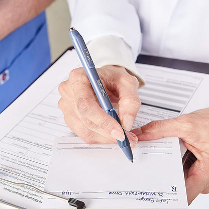 Sharpie S-Gel, Gel Pens, Medium Point (0.7mm), Frost Blue Body, Black Gel Ink Pens, 4 Count