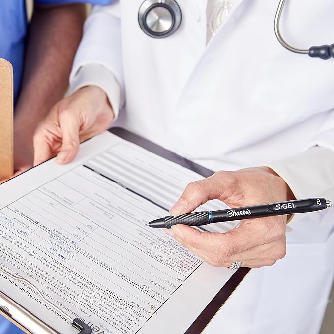 Sharpie S-Gel, Gel Pens, Drawing Pens, Gel Ink Pens For Journaling, Writing Pens, Coloring Pens, Medium Point Pens (0.7Mm), Assorted Colors, 8 Count