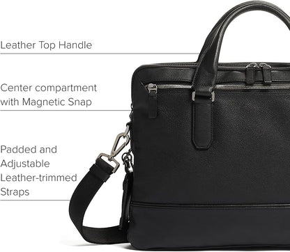 TUMI Harrison Sycamore Slim Brief - 14-Inch Laptop Briefcase - Professional Business Briefcase with Removable Shoulder Strap