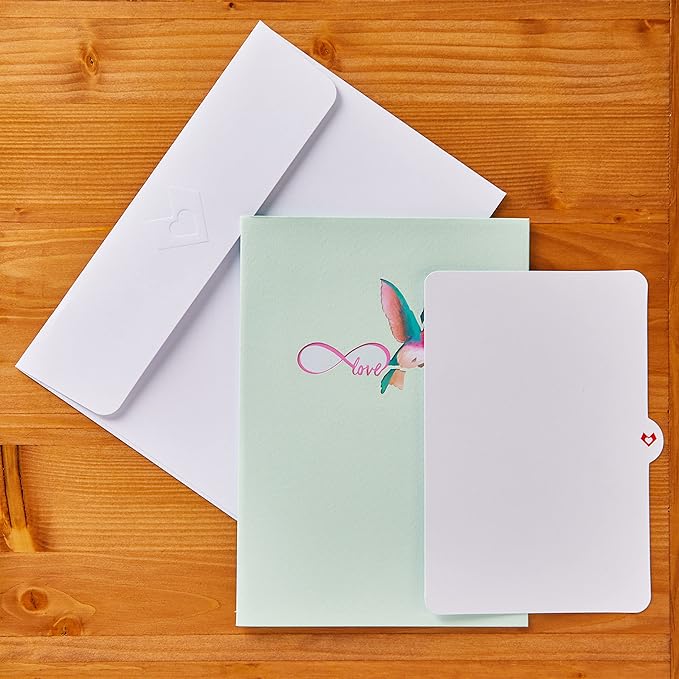 Lovepop Everyday Pop-Up Card for Her, Him, Girls, Boys - 3D Love Greeting Cards - Lovely Hummingbird - 5" x 7" - Blank Note Card & Envelope Included