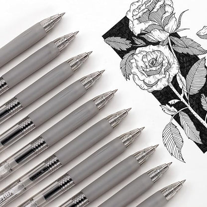 WRITECH Retractable Fine Point Gel Pens (Black)