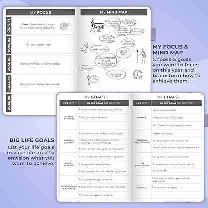 Clever Fox Dated Planner 2025-2026 – Weekly Life Planner Notebook for Goal Setting & Time Management – Planner with Habits Tracker, to-do List & Dated Pages – A5, Lasts 1 Year Lavender)
