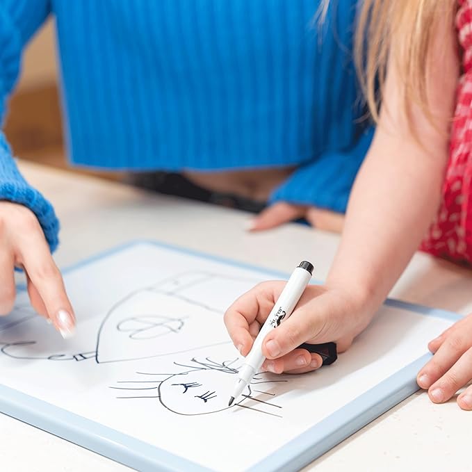 Mr. Pen- Dry Erase Board, 14” x 11” with a Black Dry Erase Marker, Blue Frame, Small White Board for Kids, Students, Small Dry Erase Board, Mini White Board