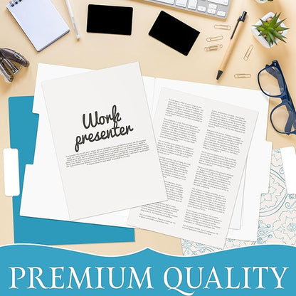 18 PCS Decorative File Folders Set, Stylish Design, Heavy Duty Letter Size Folders for Organizing Papers by Date or Day, Colorful Patterned File Folders for Home or Office Use