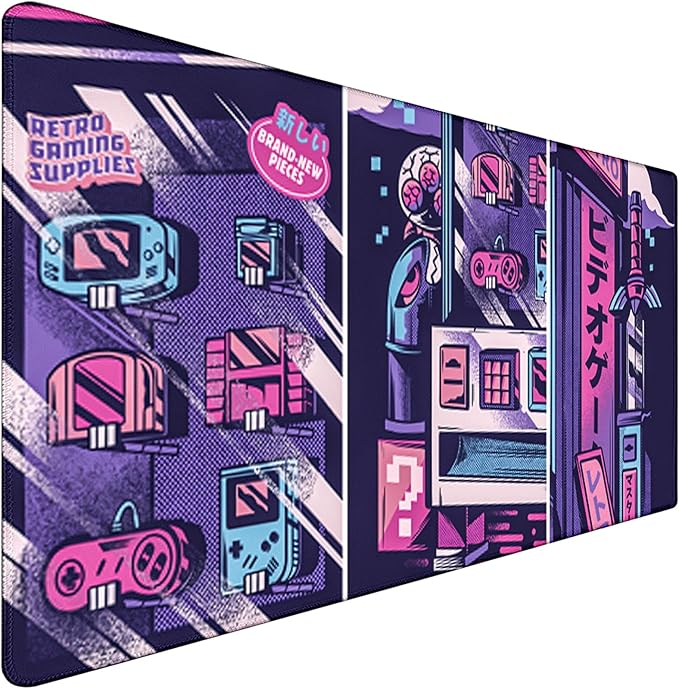 Japanese Comic Desk Mat Large Office Desk Pad, Gaming Mouse Pad, Big Mousepad PC Waterproof and Non-Slip, 31.5 x 15.7 Inches Large Mouse Mat Long Extended Mousepads for Office & Home Work