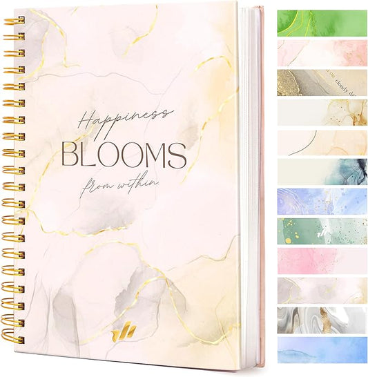 Hardcover Spiral Journal, 10.25" x 7.25", 300-Page Large College-Ruled Notebook for Women, Ideal for Writing, Journaling, Note-Taking, Work, School