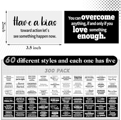 Jinei 300 Inspirational Affirmation Cards Positive Motivational Cards Small Mini Encouragement Quotes for Women Mother's Day Church(Famous Quotes)