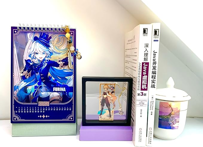 Genshin Impact Aether Metal Bookmark - Anime Figure Merch with 3D Display Box - Birthday Gifts for Fans Friends Gamer Book Lovers - Zllada