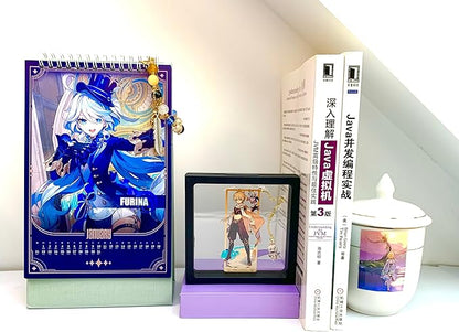 Genshin Impact Aether Metal Bookmark - Anime Figure Merch with 3D Display Box - Birthday Gifts for Fans Friends Gamer Book Lovers - Zllada