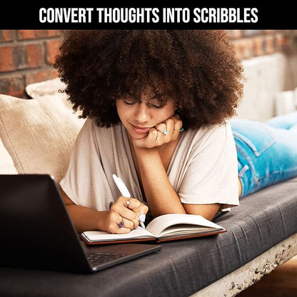 Scribbles That Matter A5 Bullet Dotted Journal Notebook | Vegan Hard Cover, 120gsm bleedproof thick paper, 150 pages, 5.75 x 8.5in, 2 bookmarks, tab stickers, penloop | For Work | Black