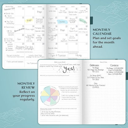 Legend Planner – Weekly & Monthly Life Planner to Hit Your Goals & Live Happier. Organizer Notebook & Productivity Journal. A5 (Dark Teal)