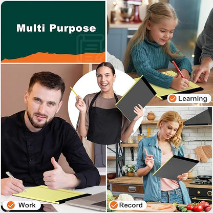 Legal Pads 8.5 x 11 Yellow Note Pads 8.5 x 11.75 Wide Ruled Writing Pads Lined Notepad for Home, School, Office Use, 80gsm Perforated Paper - Sturdy Cardboard Backing Support, 5 Pack (30 Sheets/Pad)