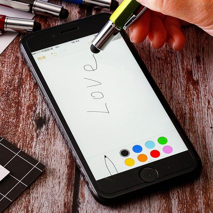 Zhanmai 8 Pcs Gift Pen for Men 6 in 1 Multitool Tool Pen with Refills Screwdriver, Ruler, Levelgauge,Fathers Christmas Graduation party Supplies(Red, Green, Blue, Gray)