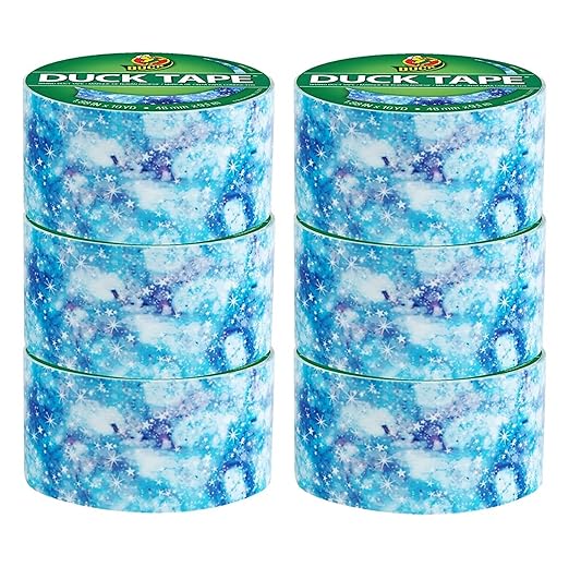 Duck Tape Brand 242736 Duck Printed Duct Tape, 6 Rolls, Starry Galaxy