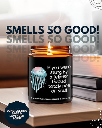 Funny Friendship Candle, If You were Stung by a Jellyfish, Funny Gifts for Friends Adult Humor, Best Friends Gifts for Friends Women Unique, Birthday, Christmas, Gift-Ready