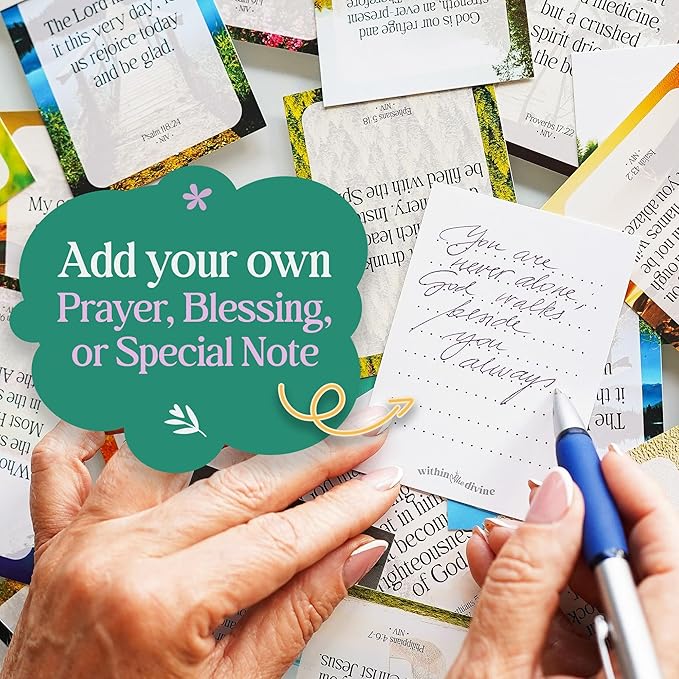 Premium Prayer Cards, 120 Mini Scripture Cards with Bible Verses, Inspirational Religious Christian Gifts for Women & Men