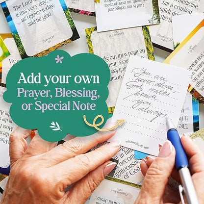 Premium Prayer Cards, 120 Mini Scripture Cards with Bible Verses, Inspirational Religious Christian Gifts for Women & Men