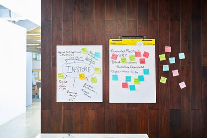 Post-it Super Sticky Easel Pad, 25 x 30 Inches, 30 Sheets/Pad, 6 Pads, Large White Premium Self Stick Flip Chart Paper, Super Sticking Power (559VAD6PK)