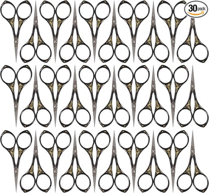 JubileeYarn Sun Motif Embroidery Scissors - Black - 30 Scissors