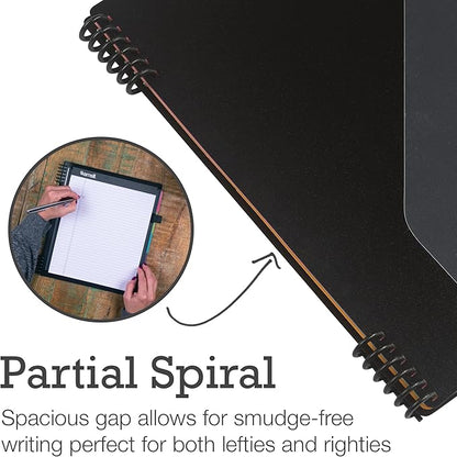 Samsill Left-Handed 10 Pocket Poly Project Organizer with 5 Dividers, File Folders Letter Size, Quick Access Front Pocket, Refillable Notepad, Erasable Write-On Tabs in Fashion Colors (Pack of 2)