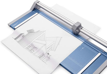 Dahle 556 Professional Rotary Trimmer, 37" Cut Length, 14 Sheet Capacity, Self-Sharpening, Dual Guide Bar, Automatic Clamp, German Engineered Paper Cutter