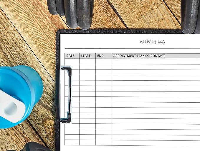 Activity Log Notepads(2 Pack, 50 Pages Each) Pad Planners to List a Task, Action or Contact. A Versatile Work Tool to Track Time & Office Productivity. 8.5 X 5.5, A5 Sheets. Made in the USA.