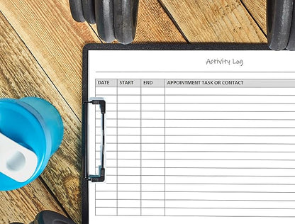 Activity Log Notepads(2 Pack, 50 Pages Each) Pad Planners to List a Task, Action or Contact. A Versatile Work Tool to Track Time & Office Productivity. 8.5 X 5.5, A5 Sheets. Made in the USA.