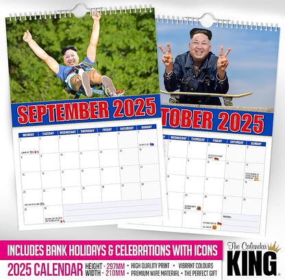// Kim Jong-Fun - 2025 Wall Calendar - A4 Size (210mm x 297mm)
