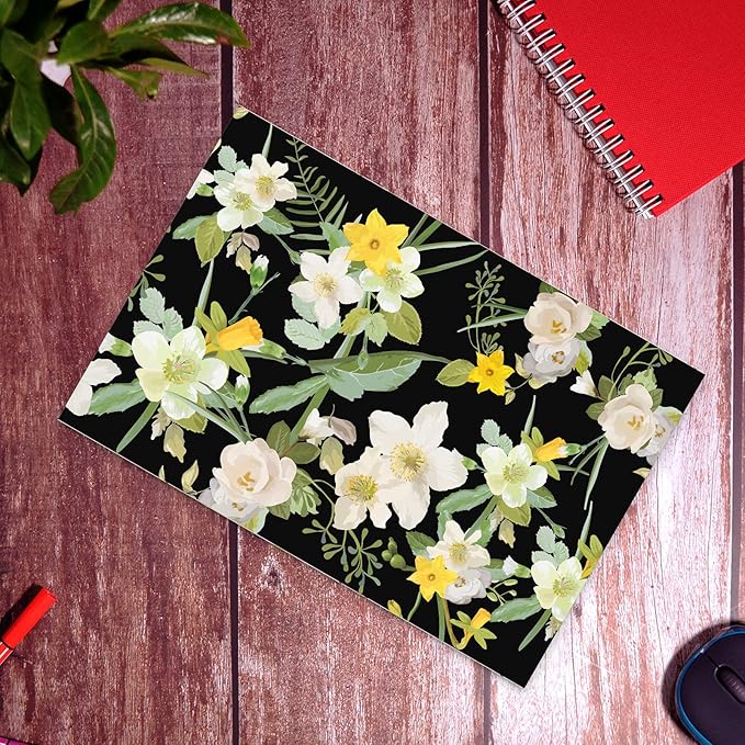 iMailer-12" x 15.5"(100pcs) Poly Mailer Mailing Shipping Black Flower Envelope Package Bags-Self Seal…