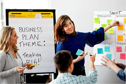 Post-it Super Sticky Easel Pad 25 x 30 Inches 30 Sheets/Pad 2 Pads (560) Large White Grid Premium Self Stick Flip Chart Paper Super Sticking Power