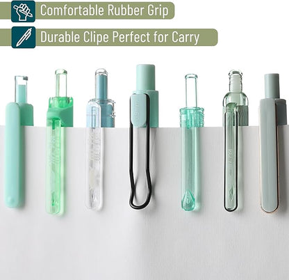 Mr. Pen- Gel Ink Pen Set, 12 pcs, Pastel Green Barrel, Black Ink Gel Pens Fine Point 0.5mm, One Highlighter, Gel Ink Pens, Cute Pens for Women, Aesthetic Pens for Journaling, Fine Tip Pens