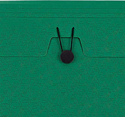 Five Star Expanding File Organizer, 6-Pocket Accordian File Organizer, Bungee Closure, Holds 11" x 8-1/2", Forest Green (350100D-ECM)