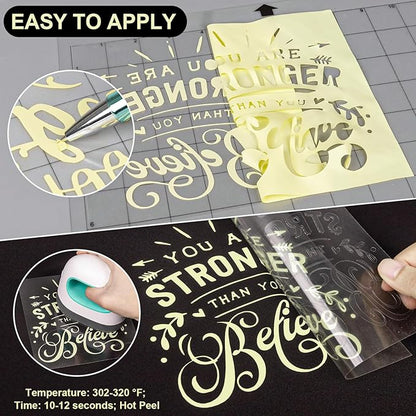 VINYL FROG Heat Transfer Vinyl Roll HTV Vinyl - 12" x5ft LemonChiffon Iron on Vinyl for T-Shirts, Heat Press Vinyl for DIY Craft Designs (LemonChiffon)