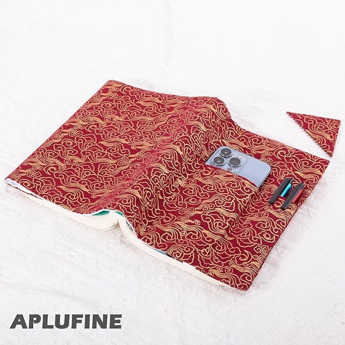 Book Covers with Corner Bookmark - Fabric Dust Jackets for Books - Book Protector for Book Lovers - Book Covers for for Paperbacks,Hardcover,Bibles - Soft Cover Book Sleeve for AA Books