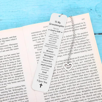 Christmas Bookmarks for Girls Kids, Stocking Stuffers for Granddaughter Teens 16-18, Christmas Gifts for Granddaughter, Granddaughter Gifts from Grandma, Birthday Gifts for Granddaughter