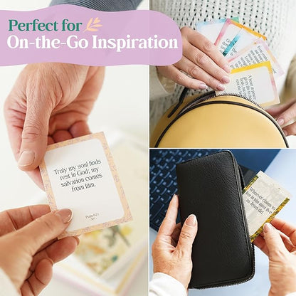 Premium Prayer Cards, 120 Mini Scripture Cards with Bible Verses, Inspirational Religious Christian Gifts for Women & Men