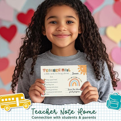 LOVEDMORE Boho Sunshine Teacher Mail Cards for Classroom, Preschool, Elementary Classroom Incentives Cards for Students