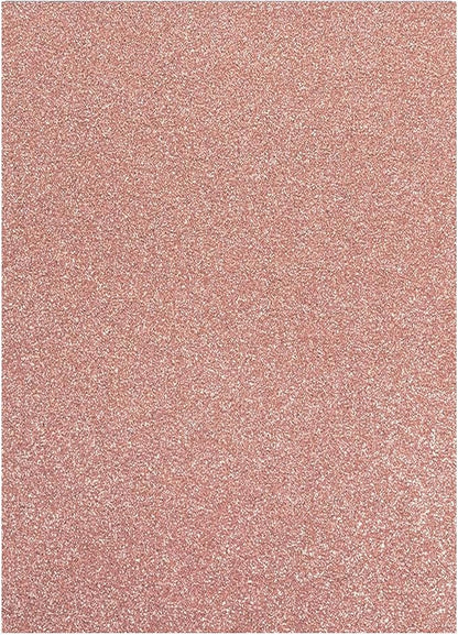 Baisunt 20 Sheets Rose Gold Glitter Cardstock Paper for DIY Art Project, Scrapbook, Birthday Wedding Party Decoration 250GSM(8x12 In, Non Adhesive)