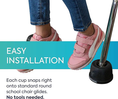 Bouncyband Wiggle Wobble Chair Feet, 10-Pack – Transform a Standard School Chair into a Wobble Chair – Chair Feet for Classroom Help Improve Concentration and Calm Children Aged 3+