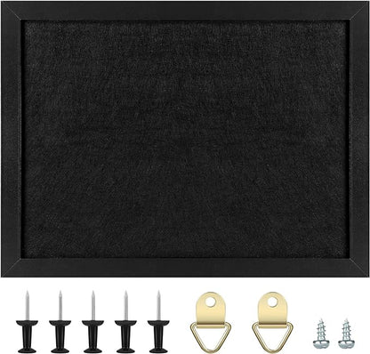 TORASO Cork Board Bulletin Board, 11" X 8" Cork Boards for Walls with Pins, Eye Bolts, gaskets, Screws, Pin Board for Office, School and Home (BK,22 * 30cm,1P)