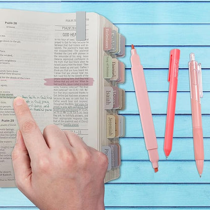 XKDOUS 56 Pcs Bible Study Supplies Journaling Kit, Bible Study Kit, Bible Case with Highlighters and Pens, Bible Tabs Stickers and Other Bible Journaling Supplies, Aesthetic Bible Study Tools