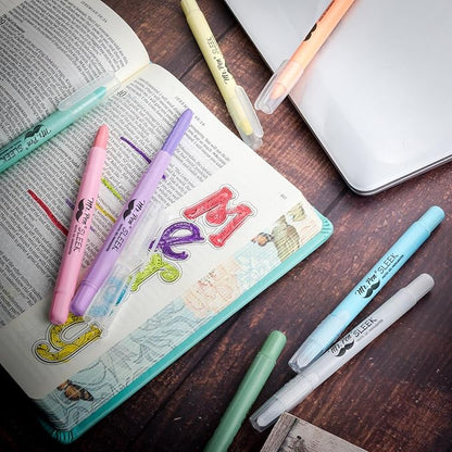 Mr. Pen- Bible Highlighters, Pastel Gel 8 Pack, Assorted Colors, Highlighters No Bleed, Highlighter, Highlighter Set, Dry Markers