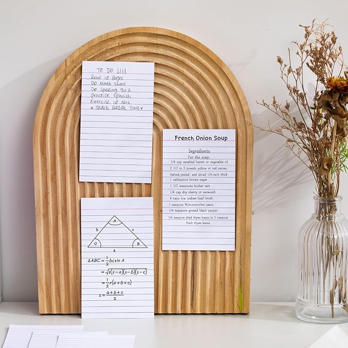 Vertical Ruled Index Cards 3 X 5 Flash Card Double Sided Lined Notecards Heavy Weight Ruled Checklist Thick Recipe Cards for Studying, School, Home and Office（White,300Count）