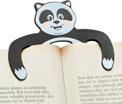 Page Pals Bookmark Bookholder | Page Holder | Music Holder Clip | Music Paper Holder | Magazine, Cookbook | Reading in Bed at Home | Office, Desk, Kitchen Use | Novelty Reading Gift Idea (Panda)