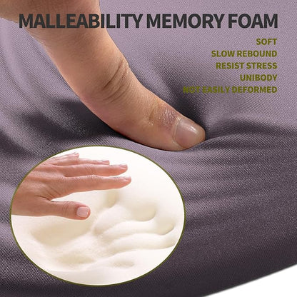Hokafenle Ergonomic Mouse Pad Wrist Support, Terraced Slope Carpal Tunnel Wrist Pad for Mouse with Unibody Memory Foam, Wrist Rest Pain Relief Mousepad (Pale Purple, 11.8x7.9 in)