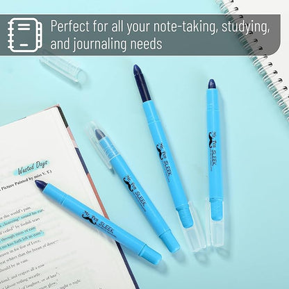 Mr. Pen No Bleed Gel Highlighter, Bible Highlighters, Blue, Pack of 4