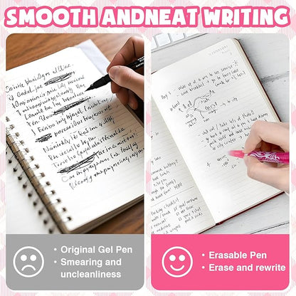 Erasable Gel Pens Assorted Color Inks Make Mistakes Disappear for Drawing Writing Planner and Crossword Puzzles Premium Comfort Grip