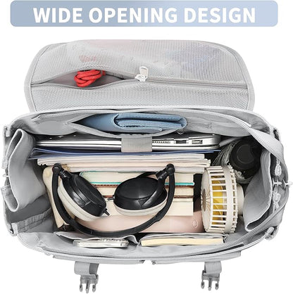 Laptop Backpack for Women, 15.6 Inch Expandable Wide Open Work Travel Backpack for Teacher Doctor, Airplane Approved College Bookbag,Anti Theft Water Resistant Daily Office Business Bag for Men