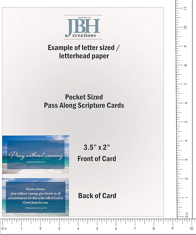 JBH Creations Share a Verse Bible Cards with Full Scripture - Pack of 48